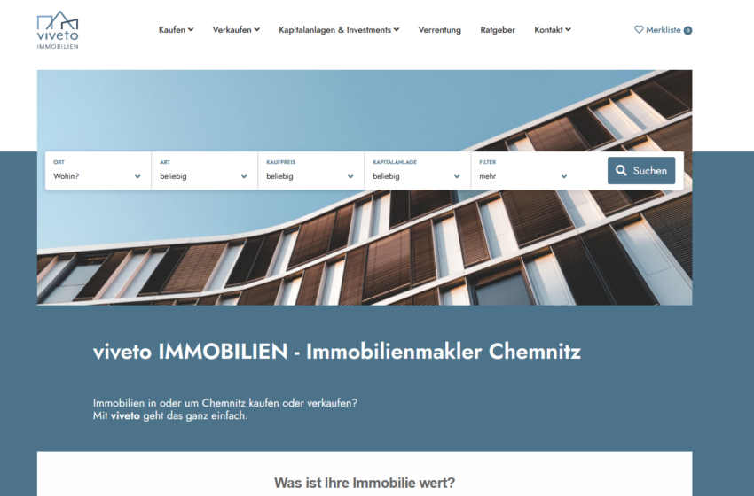  viveto IMMOBILIEN setzt neue Maßstäbe als führender Immobilienmakler Chemnitz