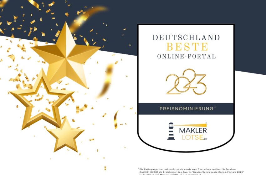  Deutschlands Beste Online-Portale 2023 im Bereich Maklervermittlung – Makler-Lotse auf Platz 2