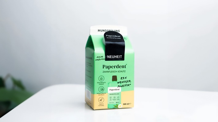  Die Paperdent-Familie wächst – neue Mundspülung „Milde Kräuter“ kommt in der nachhaltigen Kartonverpackung